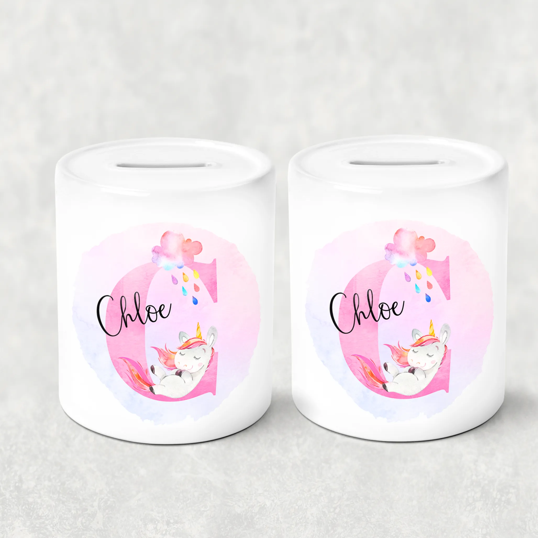 Unicorn Alphabet Money Pot