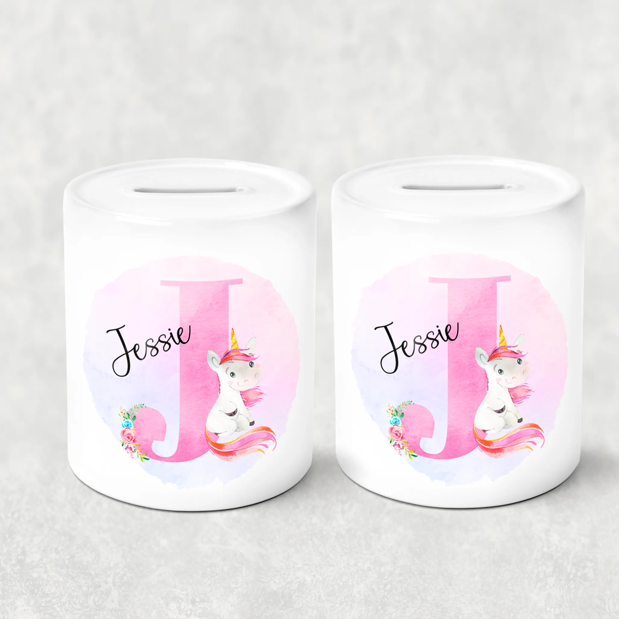 Unicorn Alphabet Money Pot