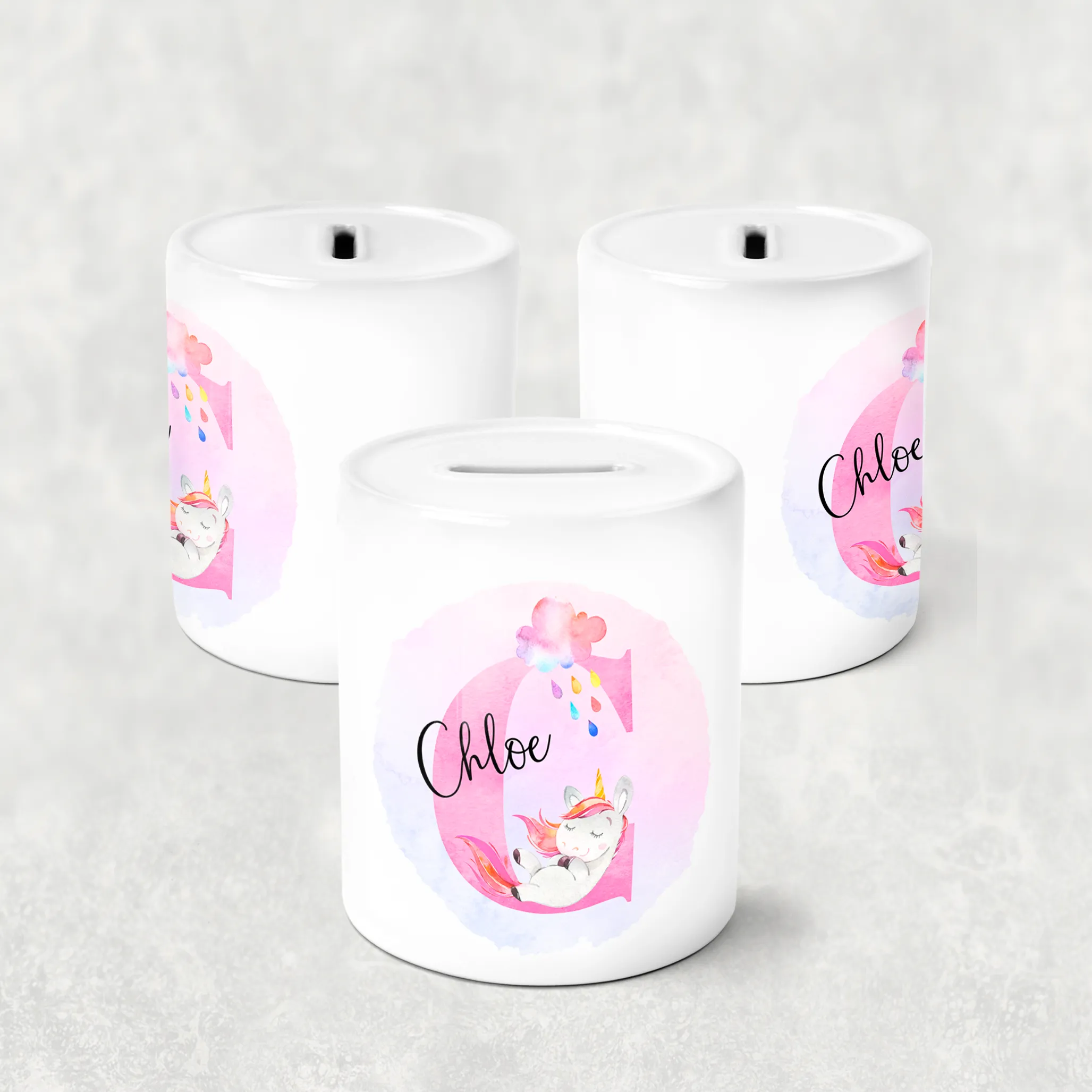Unicorn Alphabet Money Pot