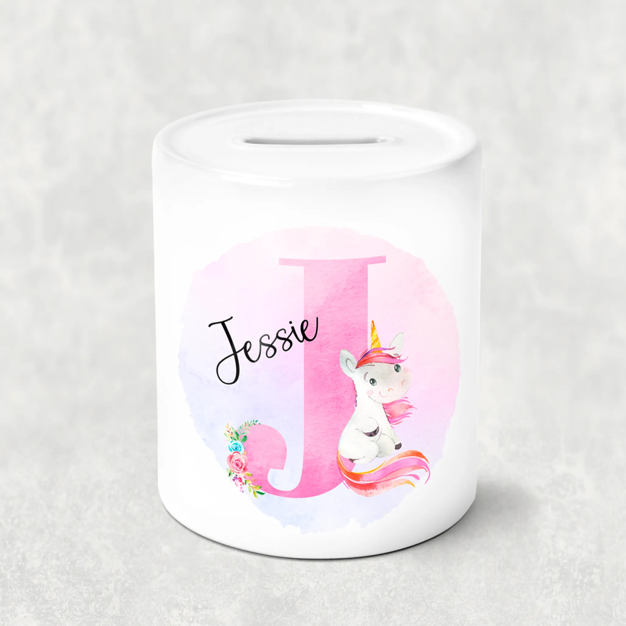 Unicorn Alphabet Money Pot