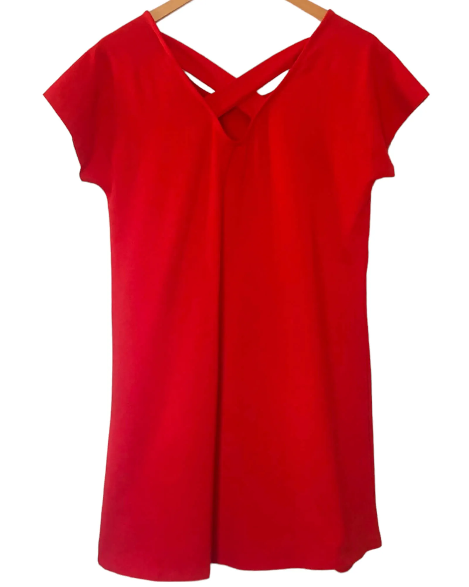 Warm Spring Tulip Cross-Back Jersey Knit Dress